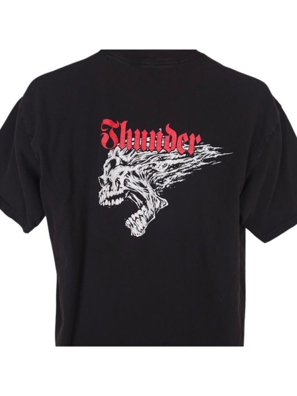 Thunder Trucks T Shirt Mens Size Large Black Skull Skateboarding Skater Tee